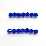 Czech Glass Fire Polished Bead - Bicone 04MM COBALT