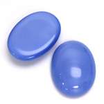 Glass Medium Dome Cabochon - Oval 25x18MM MOONSTONE BLUE