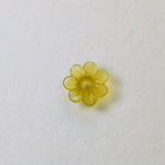 Plastic Flower with Center Hole - Round 10MM MATTE TOPAZ