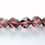 Indian Cut Crystal Bead - Helix Twisted 12MM AMETHYST