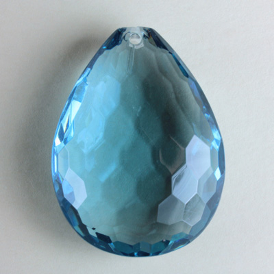 Plastic Pendant -Transparent Faceted Pear 40x30MM MONTANA