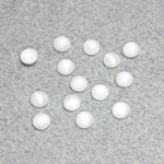 Glass Medium Dome Cabochon - Round 05MM MOONSTONE WHITE