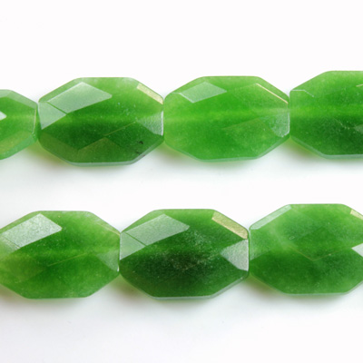 Gemstone Bead - Faceted Octagon 18x13MM Dyed QUARTZ Col. 23 TAIWAN JADE