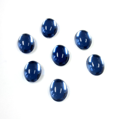 Plastic Flat Back Foiled Cabochon - Oval 08x6MM MONTANA