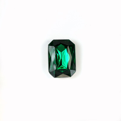 Glass Point Back Tin Table Cut (TTC) Stone - Cushion Octagon 08x6MM EMERALD