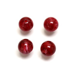 Plastic Flawed Bead - Round 10MM FLAWED RUBY