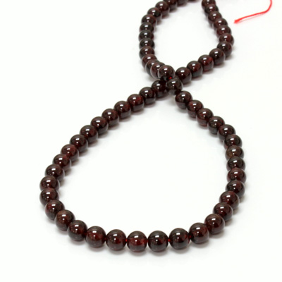 Gemstone Bead - Smooth Round 06MM GARNET