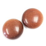 Man-made Cabochon - Round 20MM BROWN GOLDSTONE