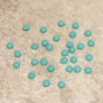 Glass Medium Dome Cabochon - Round 03MM TURQUOISE