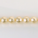Czech Glass Pearl Bead - Round Faceted Golf 8MM CREME 70414