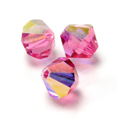 Preciosa Crystal Bead - Bicone 03MM ROSE AB