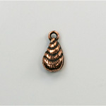 Metalized Plastic Pendant- Shell 15x8MM ANT COPPER