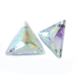 Asfour Crystal Flat Back Sew-On Stone - Triangle 18MM CRYSTAL AB