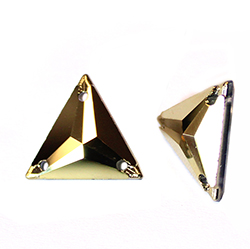 Asfour Crystal Flat Back Sew-On Stone - Triangle 18MM GOLD