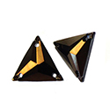 Asfour Crystal Flat Back Sew-On Stone - Triangle 18MM JET HONEY Coated