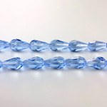 Chinese Cut Crystal Bead - Pear 11x7MM LIGHT SAPPHIRE