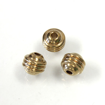 Brass Bead - Lead Safe Machine Made Fancy Round 05.5MM RAW BRASS