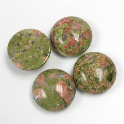 Gemstone Cabochon - Round 15MM EPIDOTE