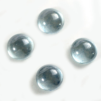 Glass Medium Dome Coated Cabochon - Round 13MM LUSTER BLUE