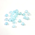 Glass Point Back Buff Top Stone Opaque Doublet - Round 12SS AQUA MOONSTONE