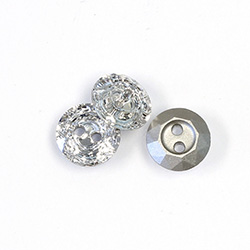 Preciosa Crystal Button - 2 Hole - Round 10MM CRYSTAL Foiled