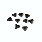 Gemstone Flat Back Single Bevel Buff Top Stone - Triangle 05x5 BLACK ONYX