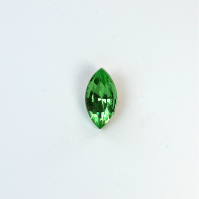 Glass Point Back Foiled Tin Table Cut (TTC) Stone - Navette 10x5MM PERIDOT