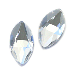 Asfour Crystal Flat Back Stone - Navette 18x9MM CRYSTAL