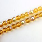 Czech Pressed Glass Bead - Smooth Round 06MM TOPAZ AB