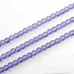 Czech Pressed Glass Bead - Smooth Round 04MM COATED IOLITE