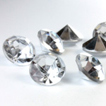 Plastic Point Back Foiled Stone - Round 10MM CRYSTAL