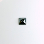 Glass Flat Back Rauten Rose Stone - Square 06x6MM HEMATITE Coated