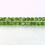 Czech Glass Fire Polish Bead - Round 04MM CRASHED GREEN