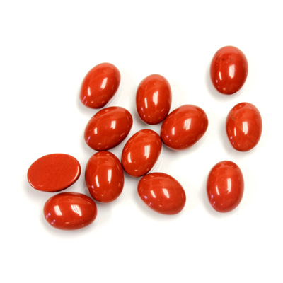 Gemstone Cabochon - Oval 08x6MM RED JASPER