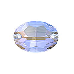 Preciosa Crystal Flat Back 2-Hole Sew-On Foiled Stone - Oval 24x17MM CRYSTAL AB