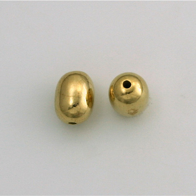 Metalized Plastic Smooth Bead - Oval 11x8MM GOLD