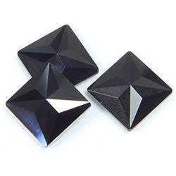 Asfour Crystal Flat Back Stone - Square 14MM JET