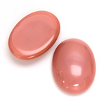 Glass Medium Dome Cabochon - Oval 25x18MM MOONSTONE PINK