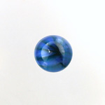 Glass Medium Dome Lampwork Cabochon - Round 15MM BLUE SWIRL (02953)