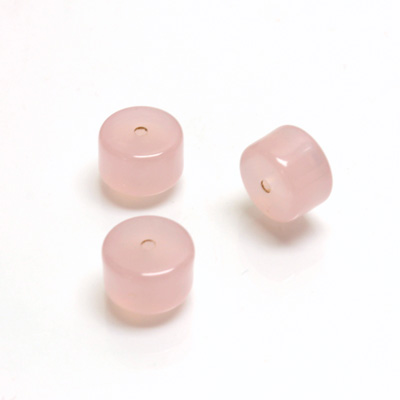 Plastic  Bead - Mixed Color Smooth Wheel 10x7MM ROSE QUARTZ