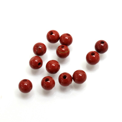 Gemstone 1-Hole Ball 05MM RED JASPER