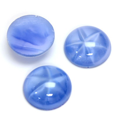 Glass Medium Dome Lampwork Cabochon - Round 18MM STAR SAPPHIRE