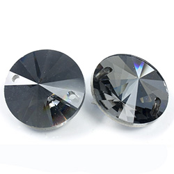 Asfour Crystal Flat Back Sew-On Stone - Rivoli 18MM DARK SHADOW