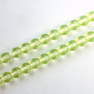 Czech Pressed Glass Bead - Smooth Round 06MM JONQUIL