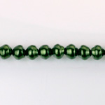 Czech Glass Pearl Bead - Snail Shell 06MM HUNTER GREEN 70958