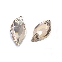 Asfour Crystal Flat Back Sew-On Stone - Fancy Navette 20x9.5MM LIGHT PEACH