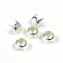 Preciosa Crystal Metal 4 Prong Rivet with Nacre Pearl 4.5MM CREME-SILVER