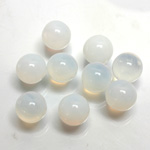 Glass No-Hole Ball - 10MM WHITE OPAL