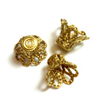 Brass Filigree Bead Cap 12MM RAW Unplated