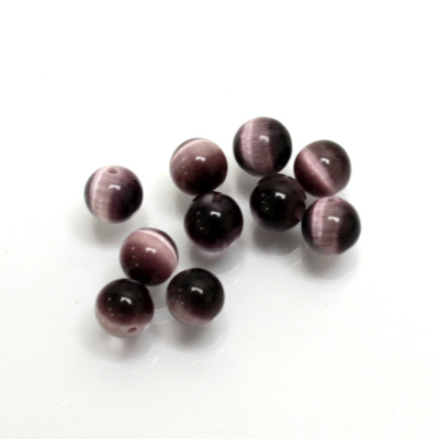 Fiber-Optic 1-Hole Ball - 06MM CAT'S EYE PURPLE